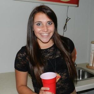 Forever 21 large black lace crop top